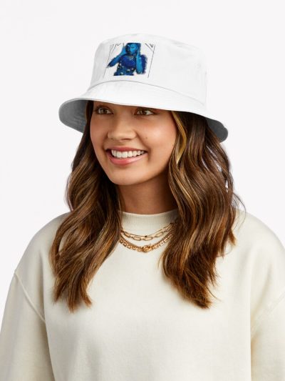 Ashnikko Blue Devil Clear Background Bucket Hat Official Ashnikko Merch