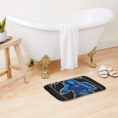 Ashnikko Blue Devil Clear Background Bath Mat Official Ashnikko Merch