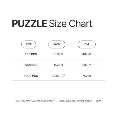 Puzzle Size Chart - Ashnikko Shop