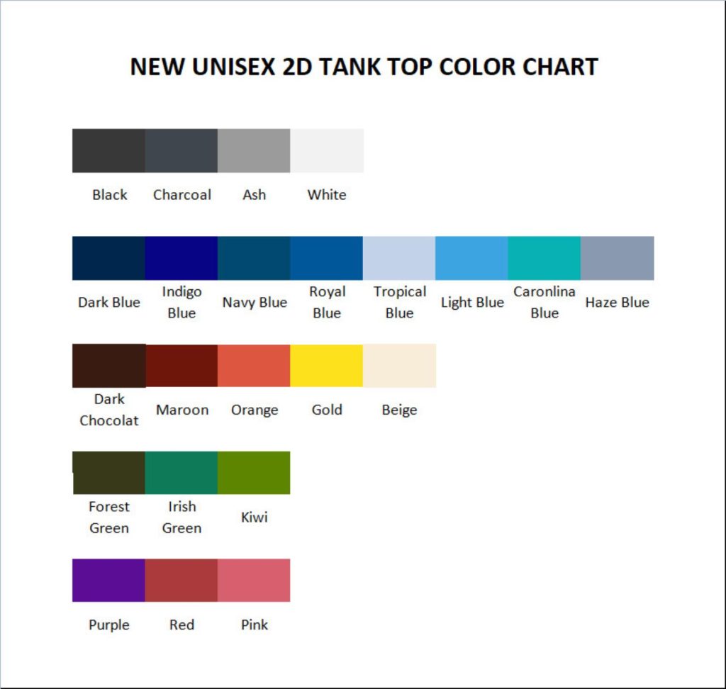 tank top color chart - Ashnikko Shop